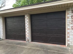 Double wooden Garage Door